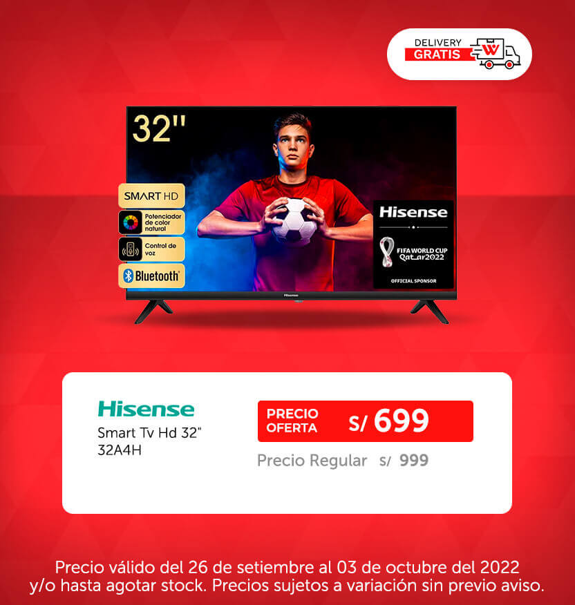 Hisense Smart Tv Hd 32 32A4H