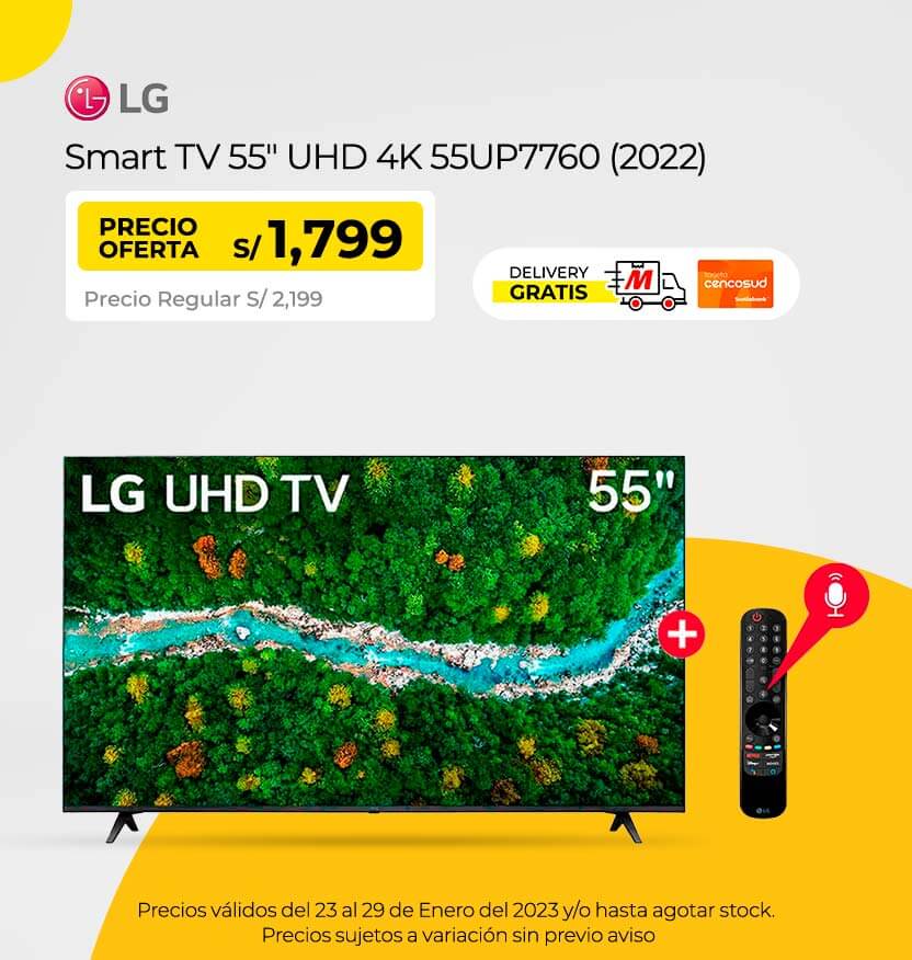 LG Smart TV 55 UHD 4K 55UP7760 (2022)