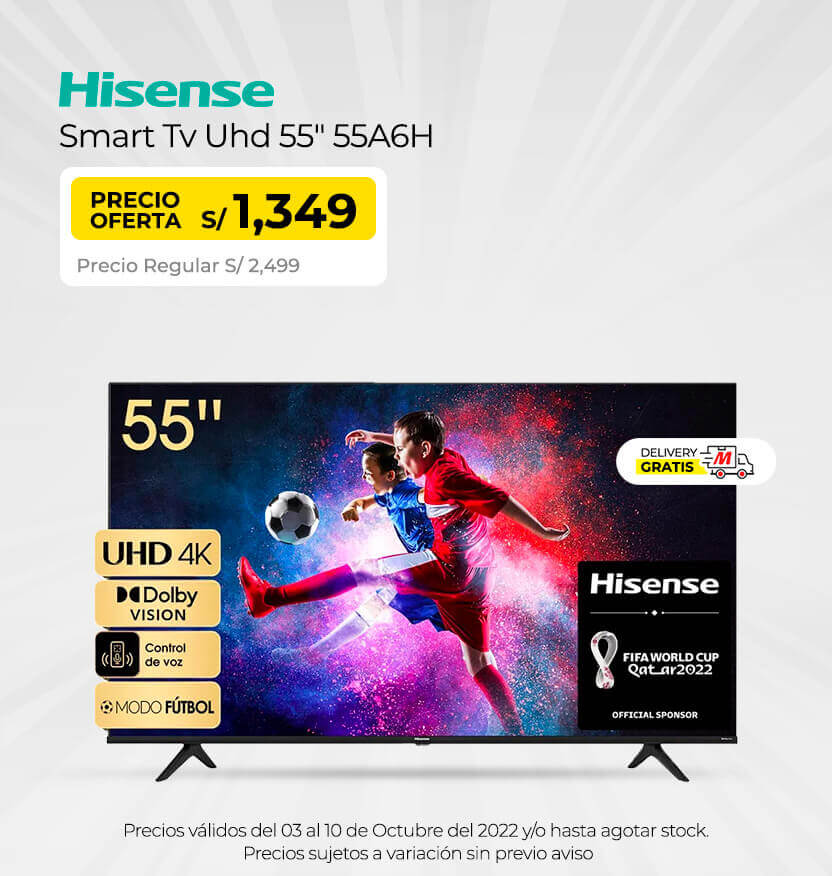 Hisense Smart Tv Uhd 55 55A6H
