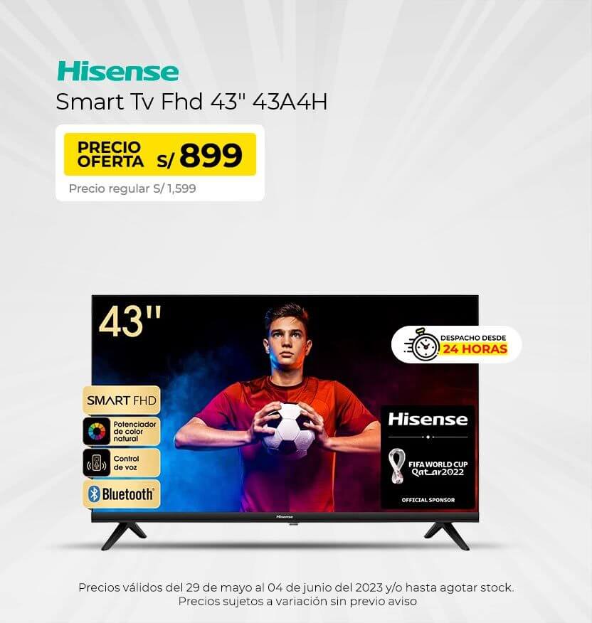 Hisense Smart Tv Fhd 43 43A4H
