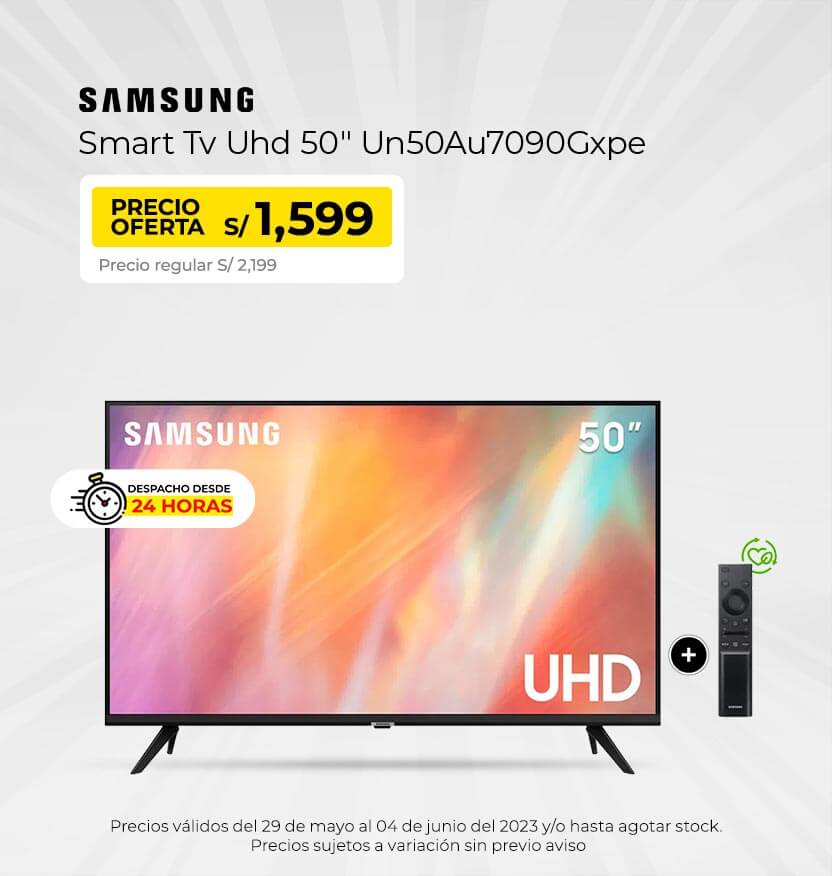 Samsung Smart Tv Uhd 50 Un50Au7090Gxpe