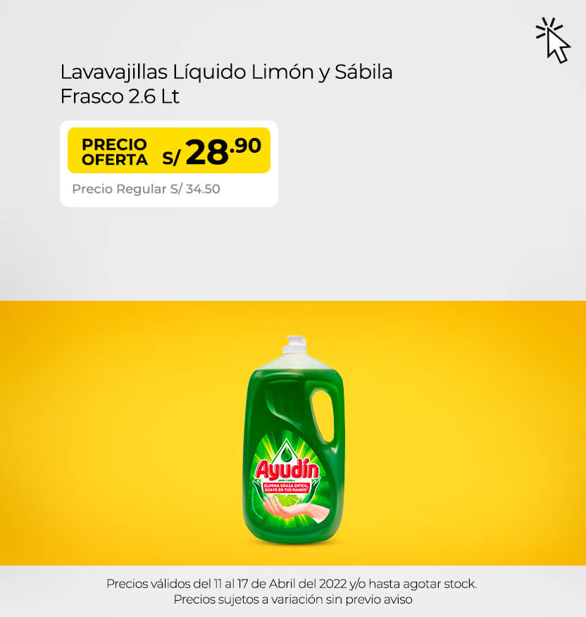 Lavavajillas Líquido Limón y Sábila Frasco 2.6 Lt