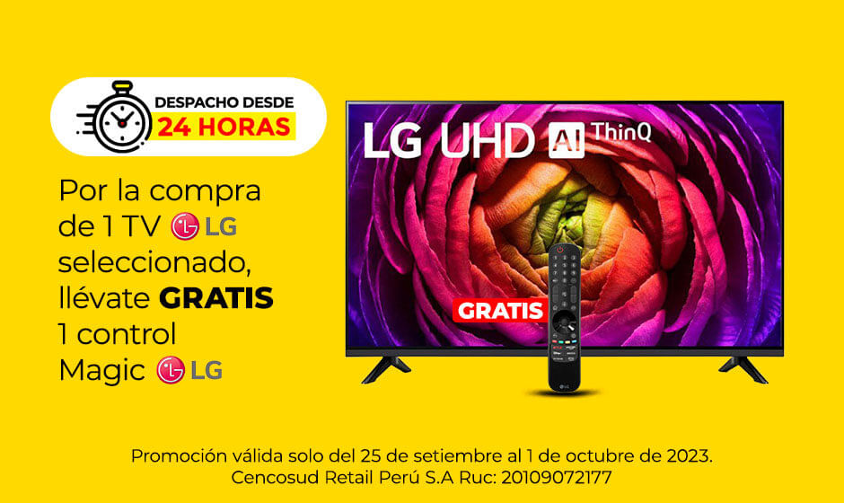 Por la compra de un TV LG seleccionado, llévate GRATIS un control MAGIC LG