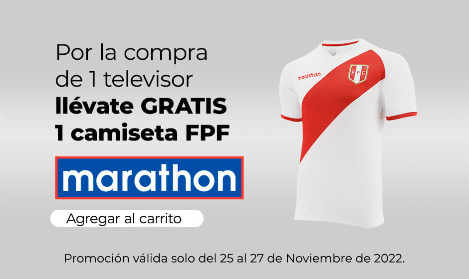 Por la compra de un televisor llévate gratis una camiseta FPF Marathon