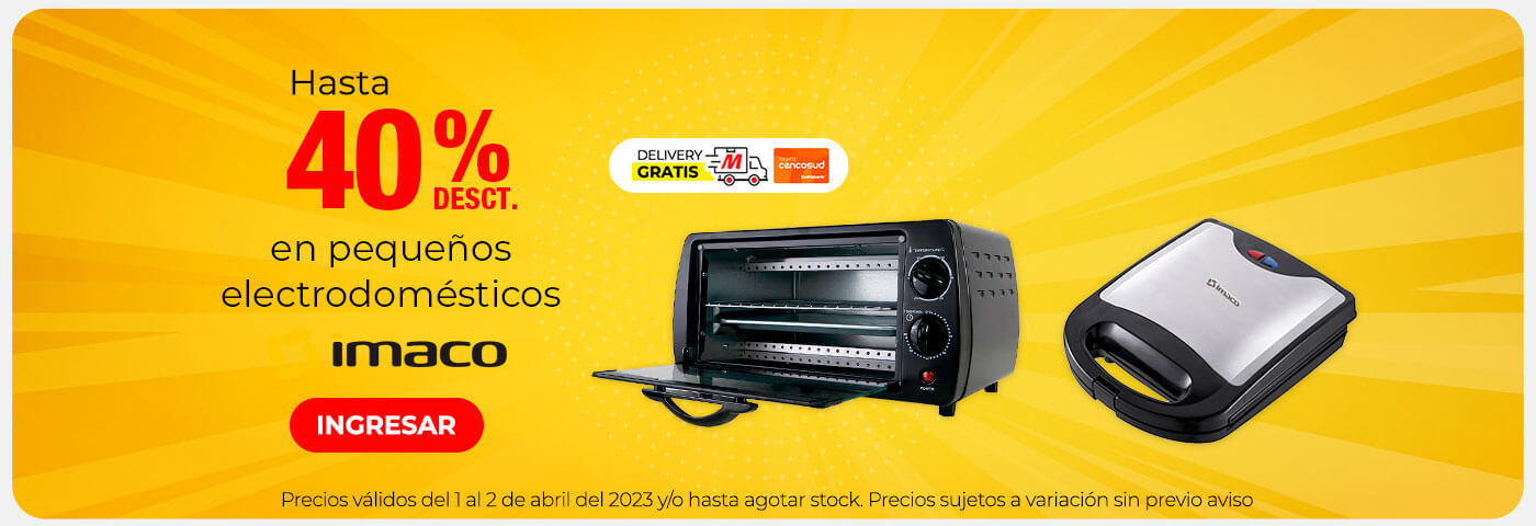 Hasta 40% de desct. en pequeños electrodmésticos Imaco
