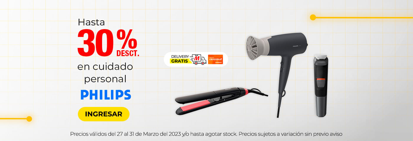 Hasta 30% de desct. en cuidado Personal Philips