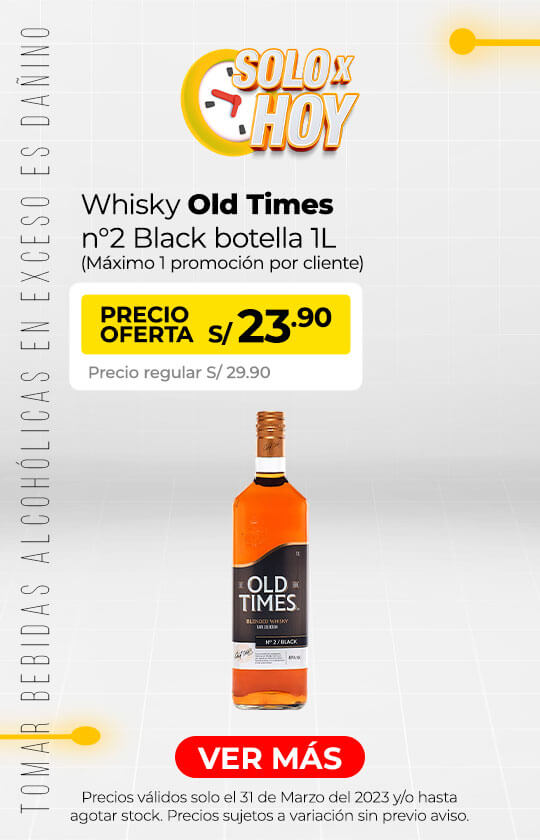 Whisky Old Times N°2 Black Botella 1L (Máximo 1 promoción por cliente)