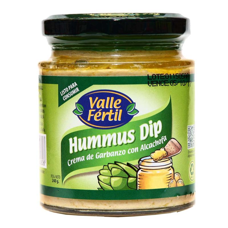 Crema-de-Garbanzo-Valle-Fertil-Hummus-Dip-con-Alcachofa-Frasco-240-g
