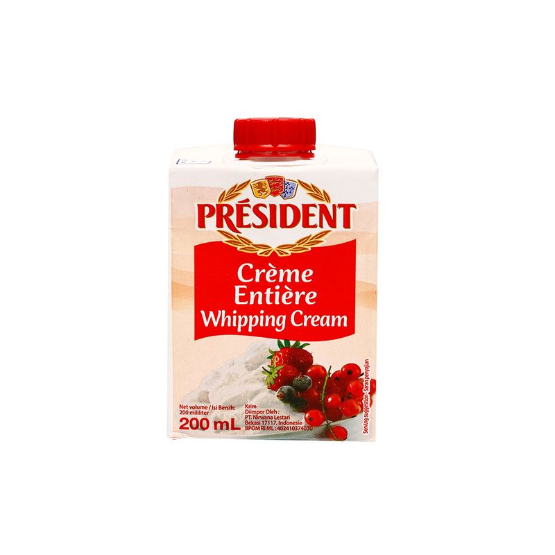 Crema de Leche President Light 200ml Wong.pe