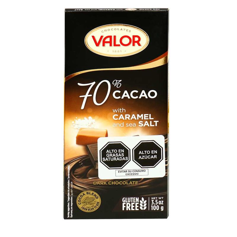 Valor Intense Dark Chocolate 70% Cacao 3.5 oz (100 g)