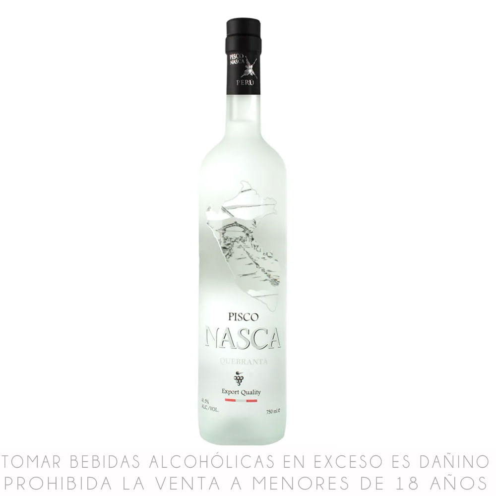 Pisco Nasca Quebranta Botella 750ml Wongpe