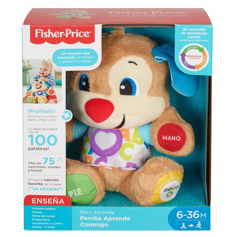 Juguete Preescolar Fisher Price Rie y Aprende Perrito Aprende Conmigo Wong.pe