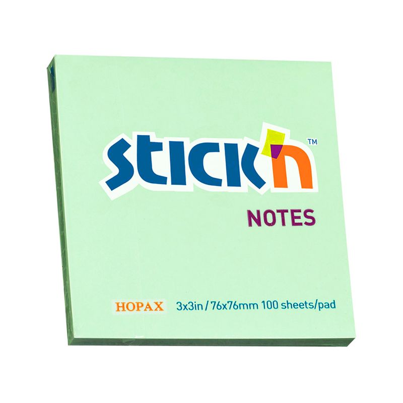 Notas-Autoadhesivas-3x3-100h-Verde-Stick-n-1-113885