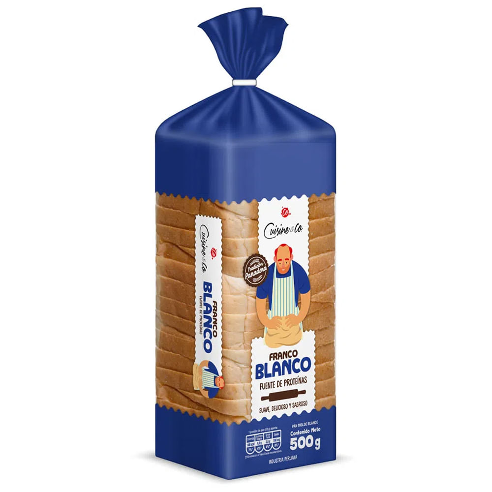 Pan de Molde Blanco Cuisine & Co Bolsa 500 gr 