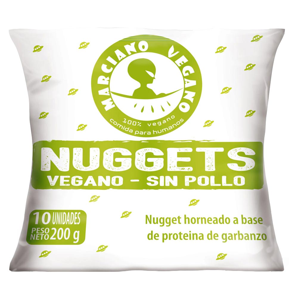 Nuggets Sin Pollo Marciano Vegano Bolsa 10un