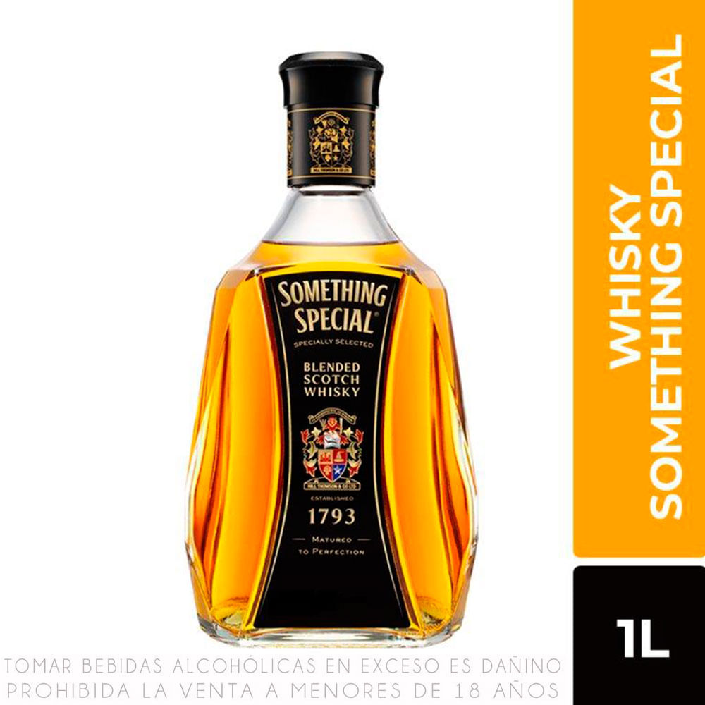 estera batería menta Whisky Something Special Blended Scotch Botella 1 Lt - Wong.pe