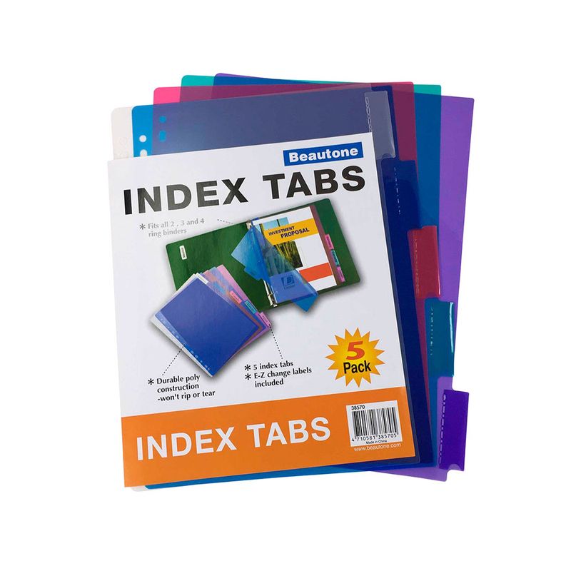 Separadores-Index-Tabs-A4-Beautone-5-Colores-1-113521