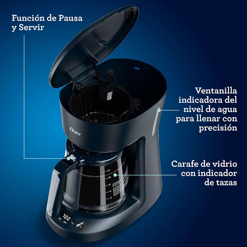 Cafetera Indiviudal Filtro Lavable Negra BVSTDCDR2B013 Oster OSTER