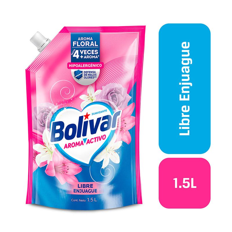 Suavizante de Ropa Bolívar Aroma Activo Floral Doypack  Lt