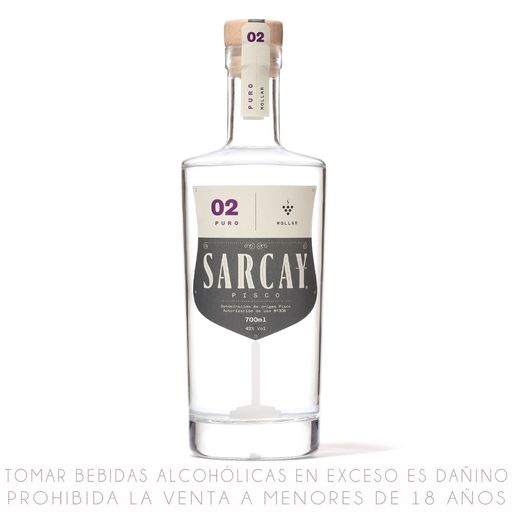 Pisco SARCAY 02 Mollar Botella 700ml