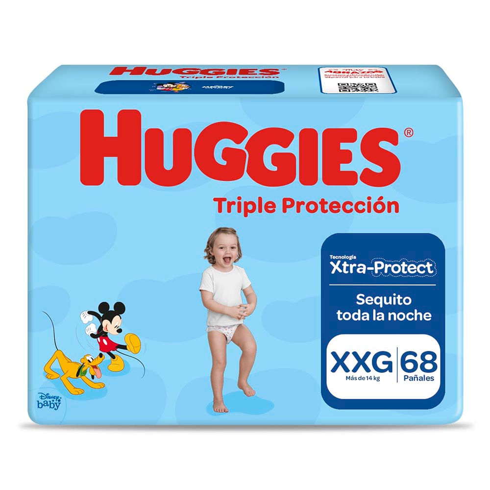 Con rapidez Colector Correlación Pañales para Bebé Huggies Triple Protección Talla XXG 68un