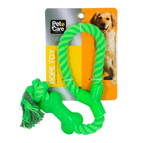 Juguete para Perros Pet Care Soga con Hueso Wong.pe