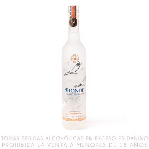 Pisco BIONDI Gran Cosecha Quebranta Botella 500ml