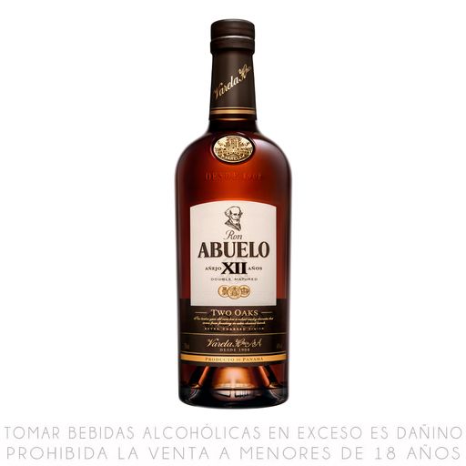 Ron ABUELO XII Años Añejo Two Oaks Botella 750ml