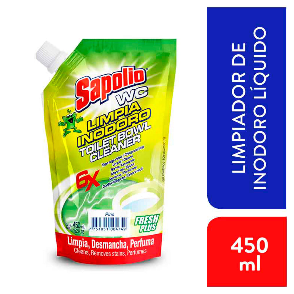 Limpia Inodoro Sapolio WC Fresh Plus Pino 450ml 