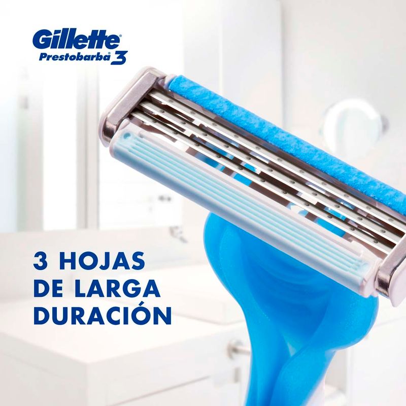 MAQUINA DE AFEITAR GILLETTE PRESTOBARBA ULTRAGRIP 3 HOJAS