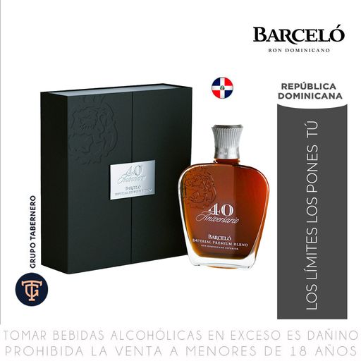 Ron BARCELÓ Imperial Premium Blend 40 Aniversario Botella 750ml