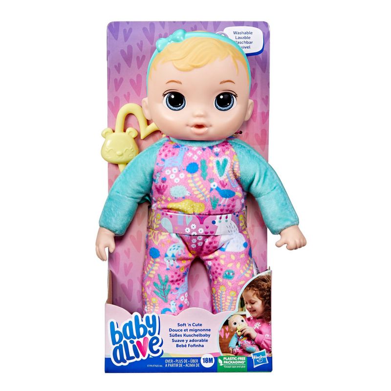 Muneca Baby Alive Suave y Adorable Cabello Rubio Wong.pe