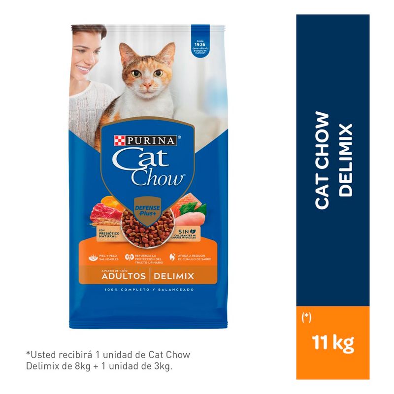 Pack-Alimento-Seco-para-Gatos-Cat-Chow-Adultos-Delimix-8kg-3kg-1-351642940