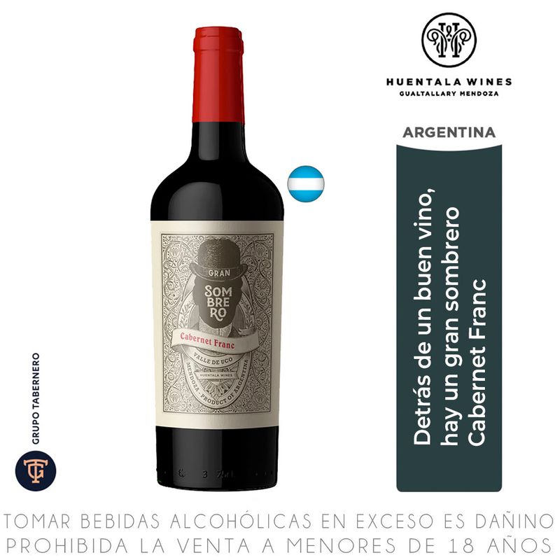 Vino-Tinto-Cabernet-Franc-Gran-Reserva-Gran-Sombrero-Huentala-Wines-Botella-750ml-1-186453505