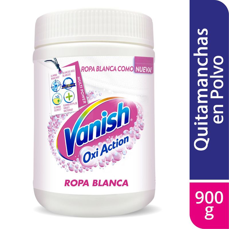 Quitamanchas en Polvo Vanish Oxi Action Ropa Blanca 900g