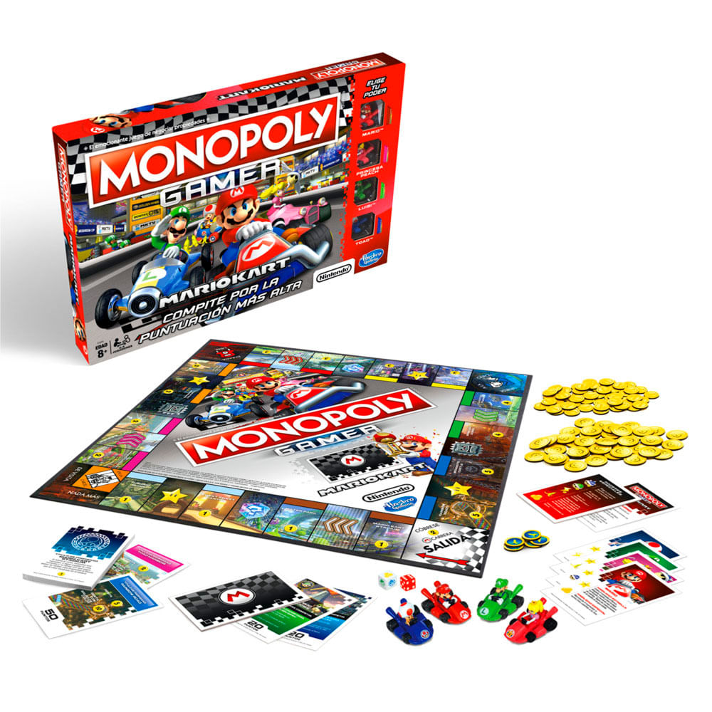 Juego de Tablero Monopoly Gamer Mario Kart Wong.pe