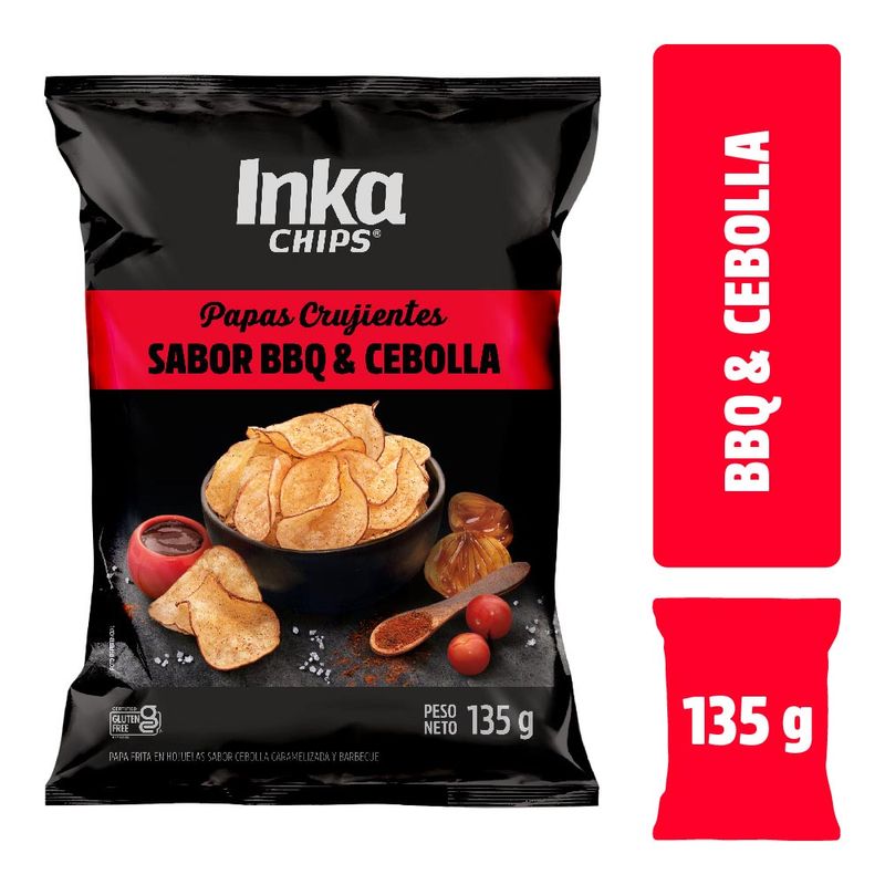Papa en Hojuelas Inka Chips BBQ y Cebolla 135g Wong.pe