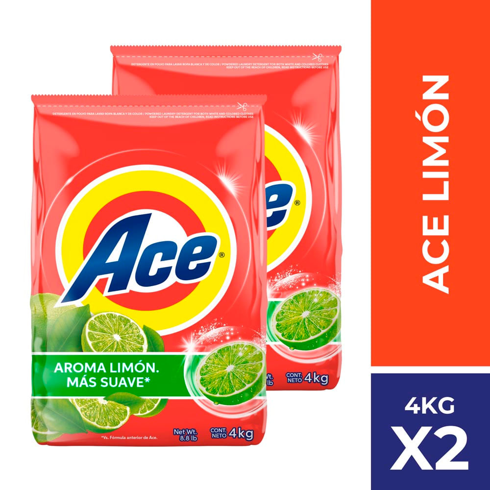 Ace Hogar lejía + detergente 2 en 1 - 2 l. Limón. - Tarraco Import