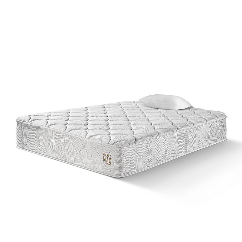 Colchon Pocket Max 1.5 Plazas 1 Almohadas Protector Wong.pe
