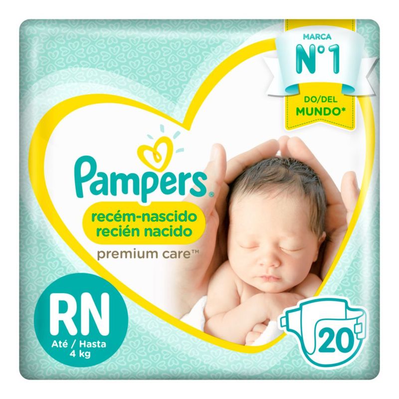 Pañales para Bebé Pampers Recién Nacido Talla RN 20un